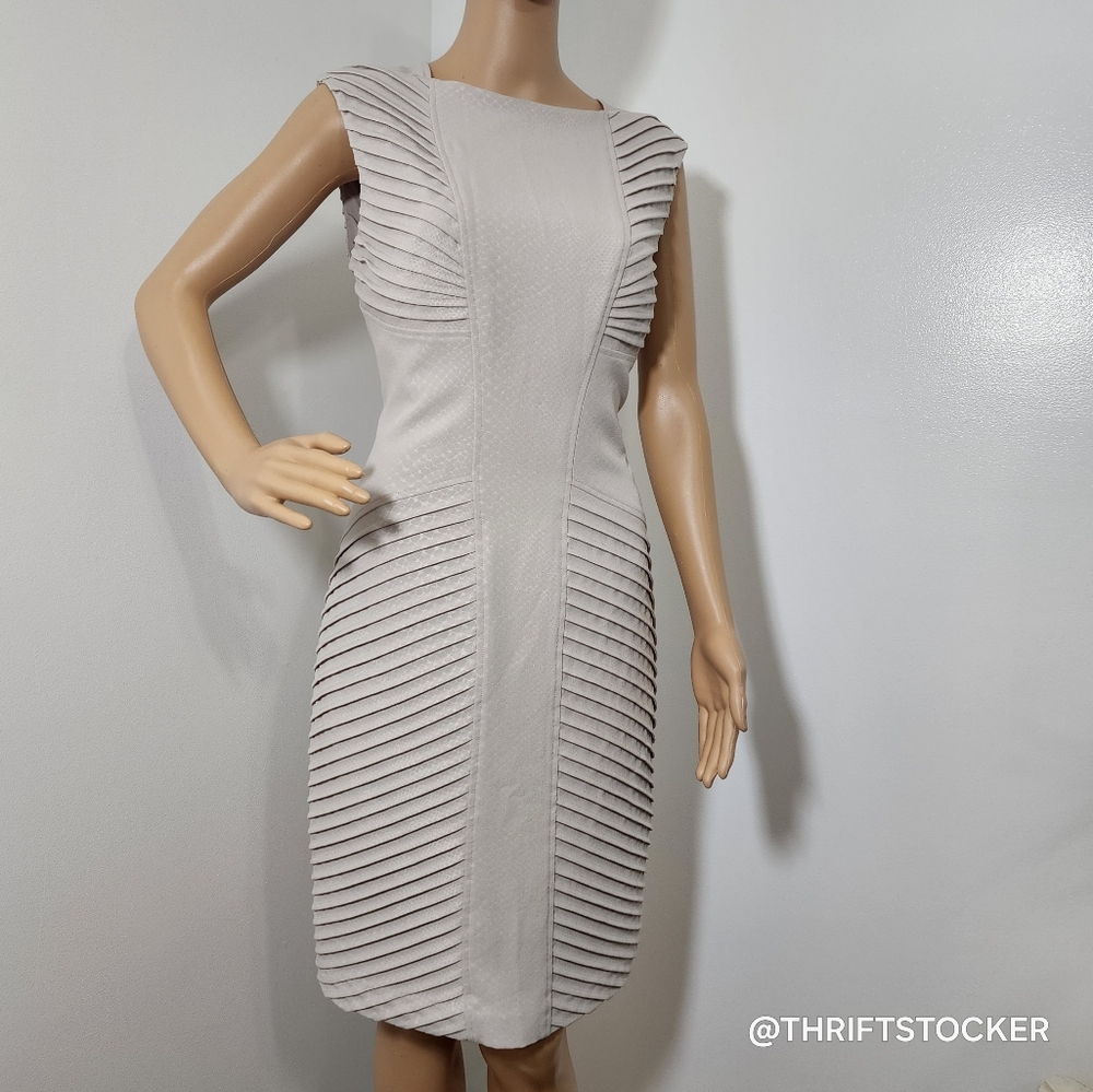Adrianna Papell Animal Print Pleated Dress